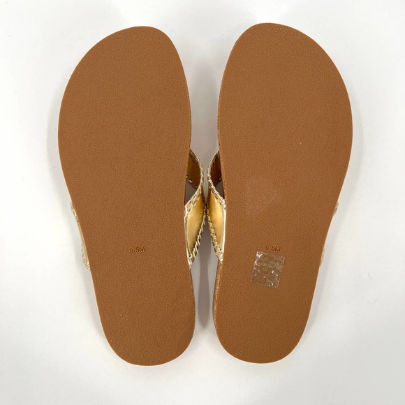 JACK ROGERS Shoes Womens 9.5 Gold Cork Thelma Comfort Flip Flop Sandal Thong - Picture 8 of 9